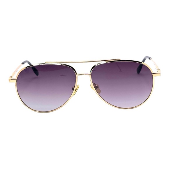 Gold Aviators Polarized Gradient Purple Lenses UNISEX - Picture 2 of 9